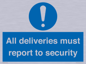 All deliveries must report to security